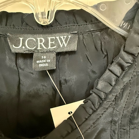 J. Crew Lace-trim pintuck top in crepe de chine - Picture 2 of 10